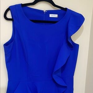 Calvin Klein Sheath Cocktail Dress-pit to pit 21”- Waist 36”-Full length 38”